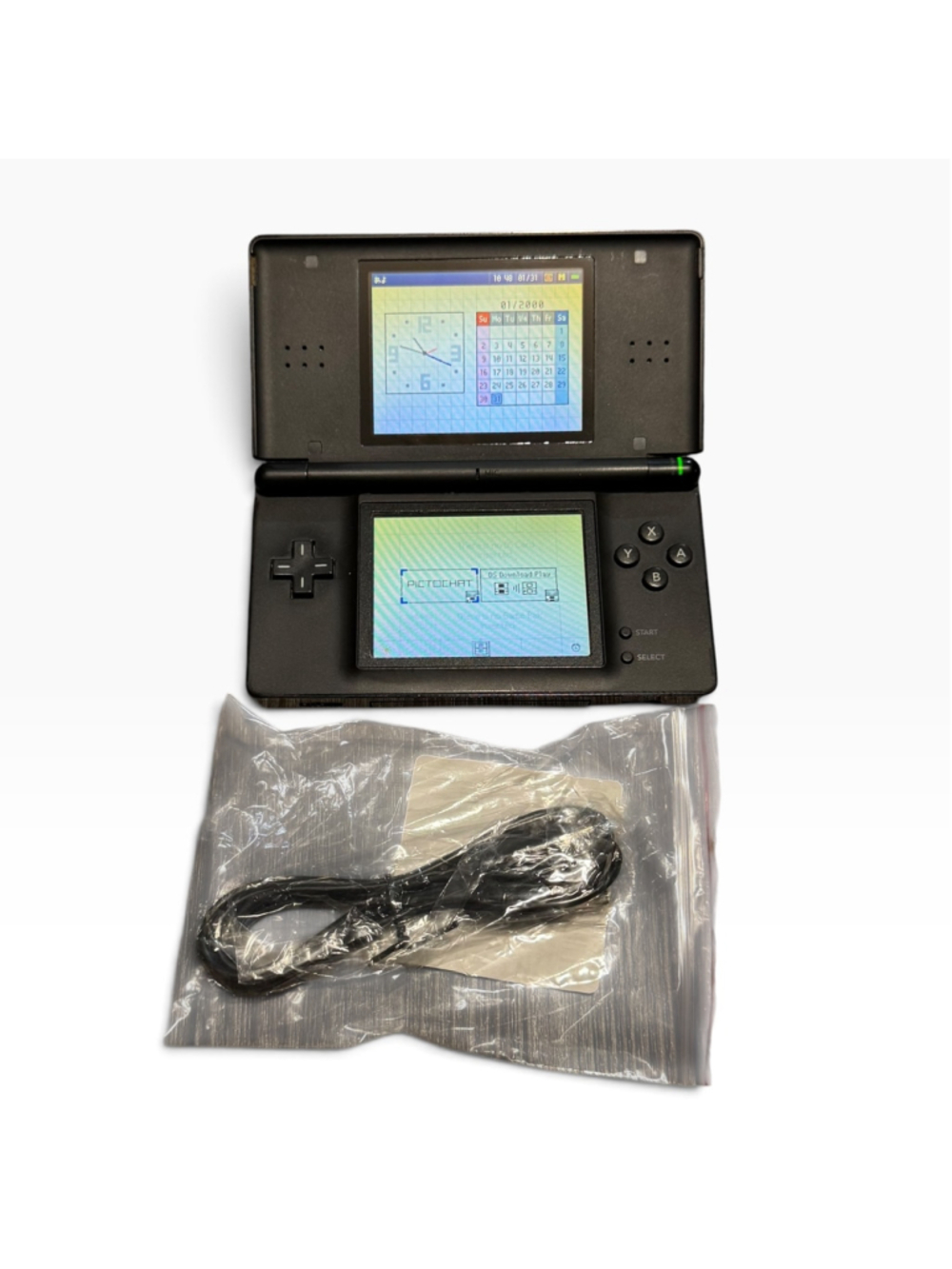 Nintendo DS Lite Handheld Console One Size Black With Charger Tested Working